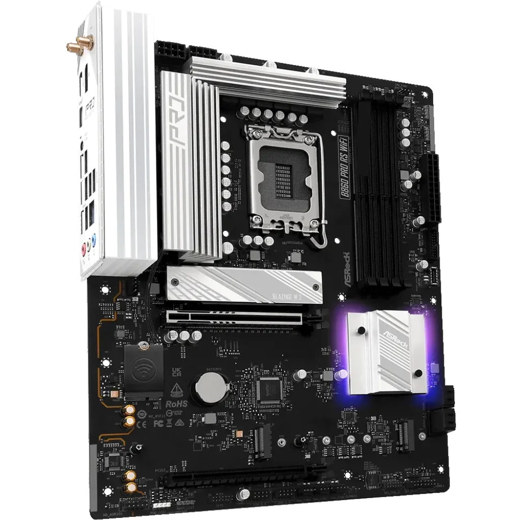 Материнська плата ASROCK s1851 Intel B860 4xDDR5 DP/HDMI 4xM.2 2.5GbE LAN ATX B860 PRO RS WIFI UA