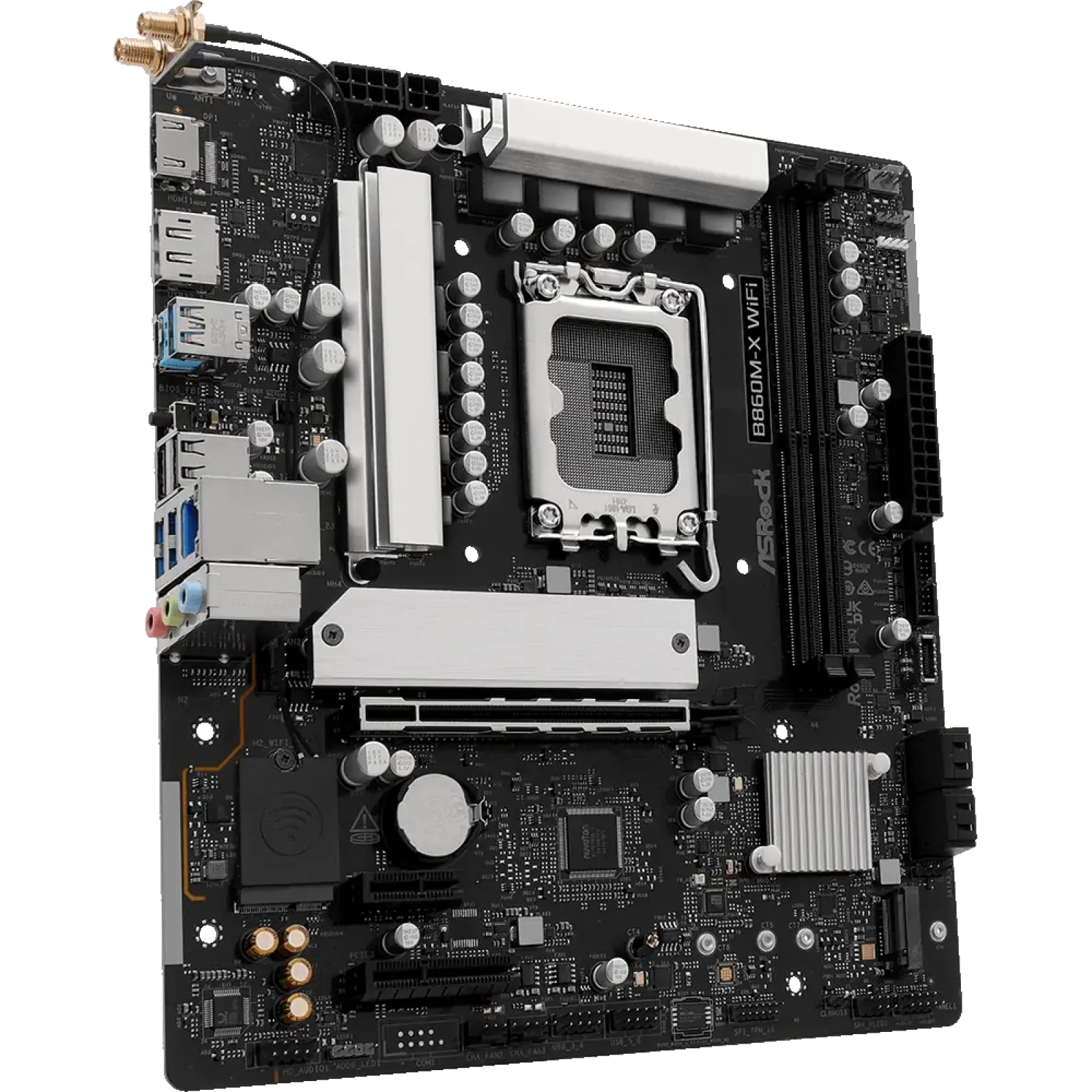 Материнская плата ASROCK s1851 Intel B860 2xDDR5 DP/HDMI 3xM.2 2.5GbE LAN mATX B860M-X WIFI UA