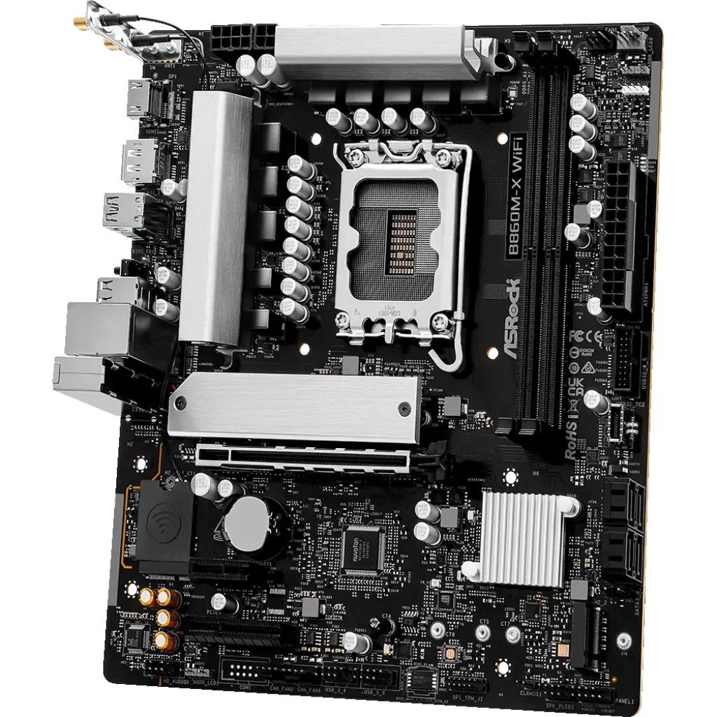 Материнська плата ASROCK s1851 Intel B860 2xDDR5 DP/HDMI 3xM.2 2.5GbE LAN mATX B860M-X WIFI UA