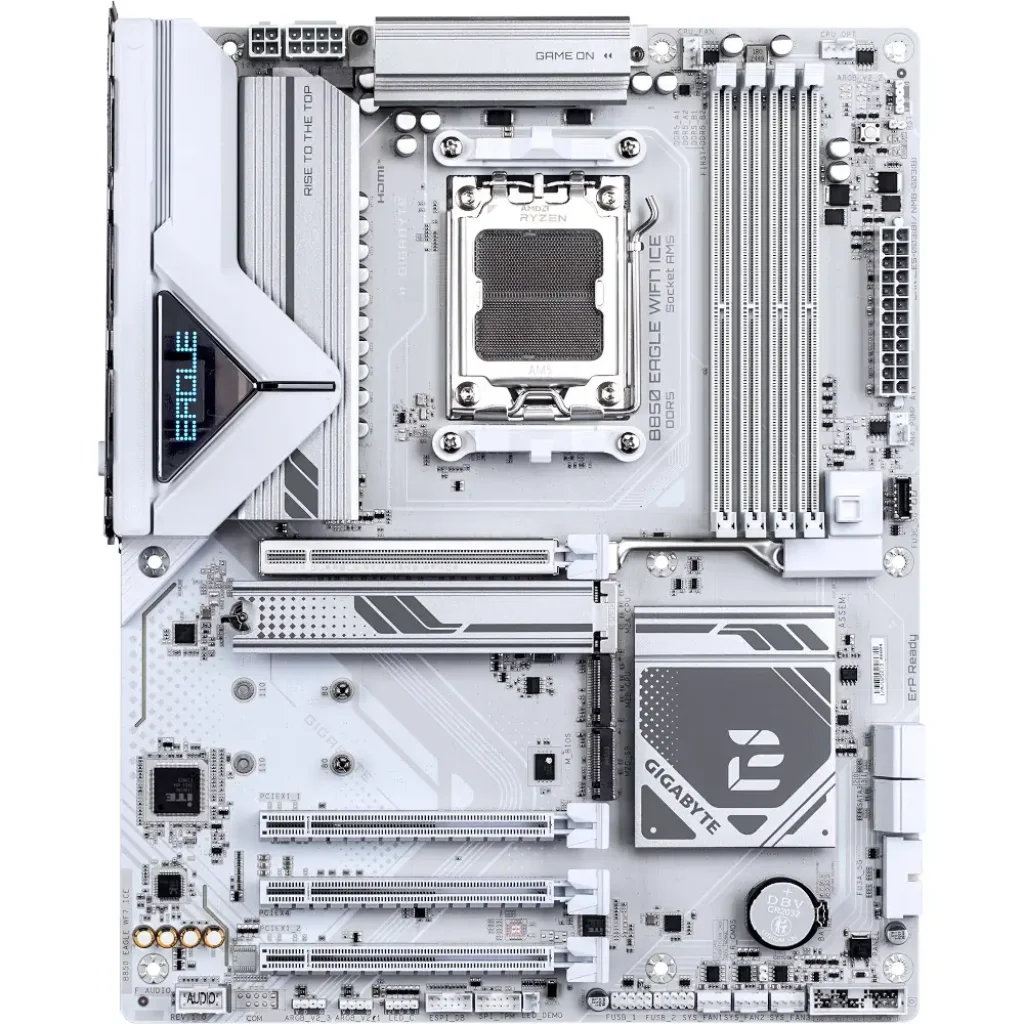 Материнськая плата GIGABYTE sAM5 AMD B850 DP/HDMI 3xM.2 2.5G bE LAN ATX B850 EAGLE WIFI7 ICE UA