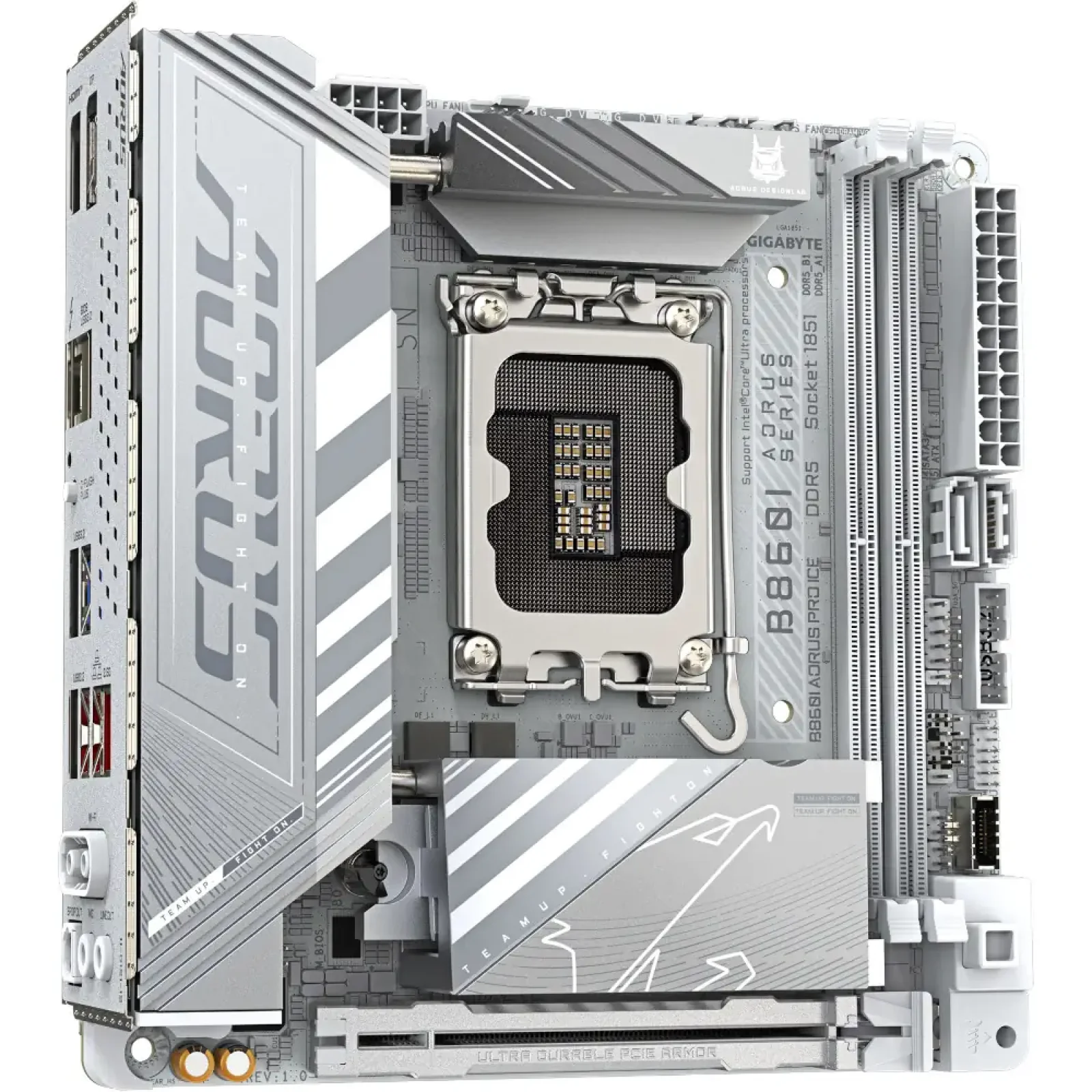 Материнська плата GIGABYTE s1851 Intel B860 HDMI/DP/TB4(USB -C) 2xM.2 2.5GbE LAN mini-ITX B860I AORUS PRO ICE UA