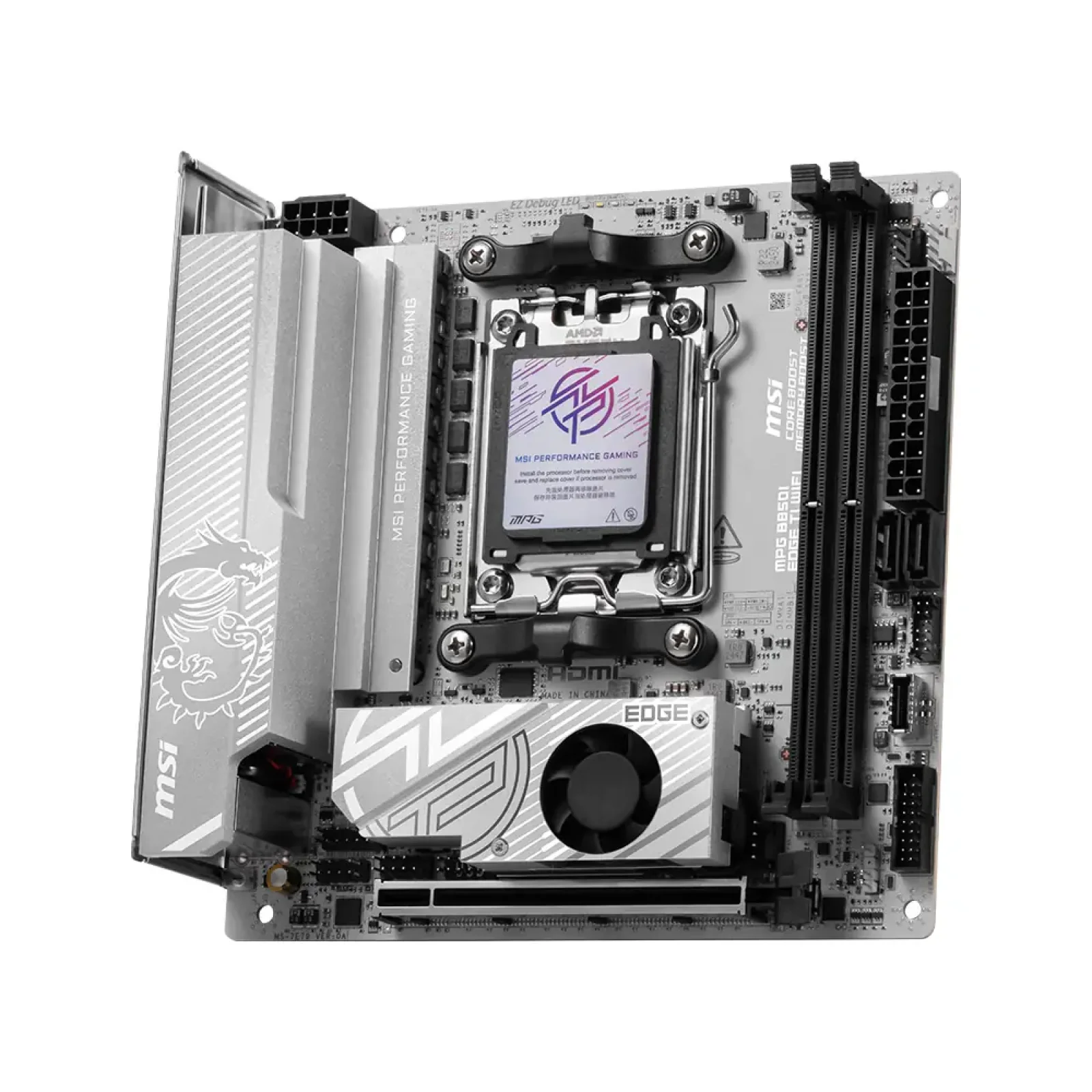 Материнская плата MSI sAM5/2DDR5/HDMI/2PCIe/3M.2/2SATA /LAN5Gb MPG B850I EDGE TI WIFI UA