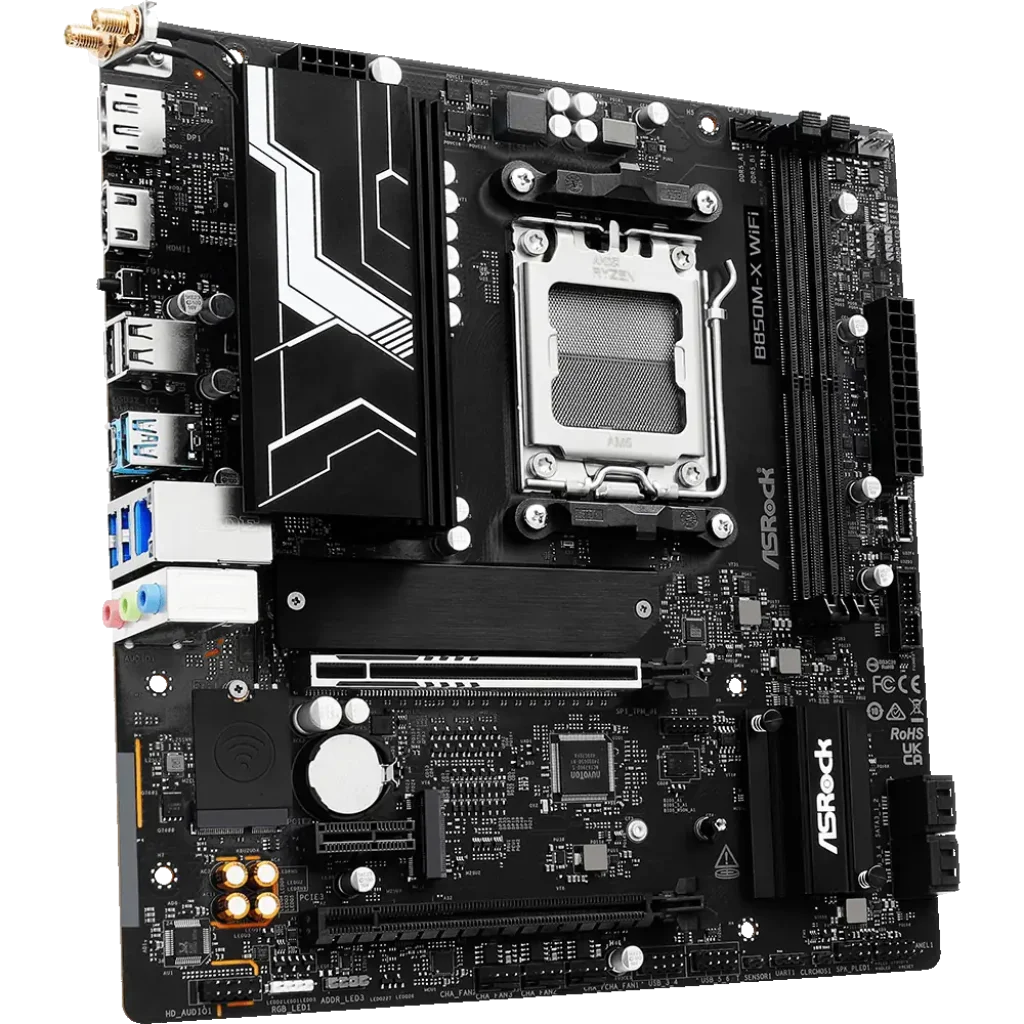 Материнська плата ASROCK sAM5 AMD B850 HDMI/DP 3xM.2 2.5G bE LAN mATX B850M-X WIFI R2.0 UA