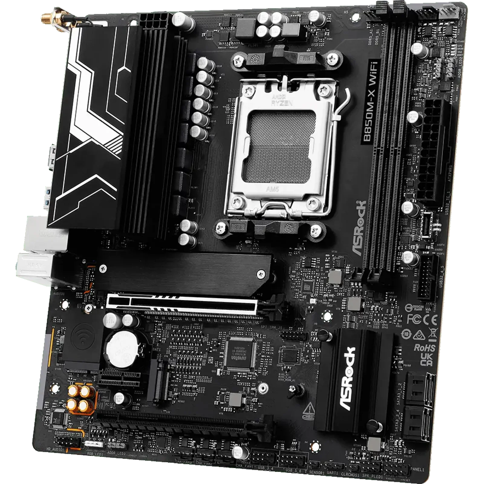 Материнская плата ASROCK sAM5 AMD B850 HDMI/DP 3xM.2 2.5G bE LAN mATX B850M-X WIFI R2.0 UA