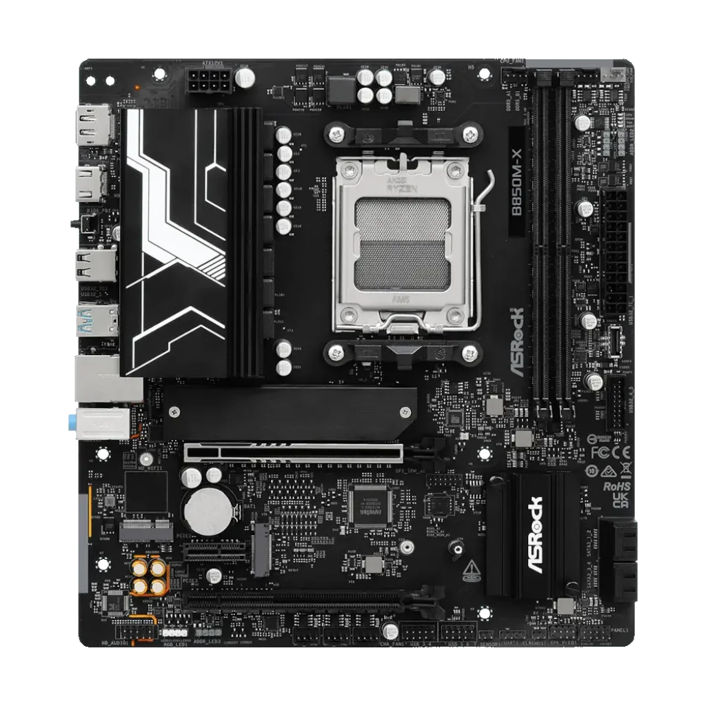 Материнськая плата ASROCK sAM5 AMD B850 HDMI/DP 3xM.2 2.5G bE LAN mATX B850M-X R2.0 UA