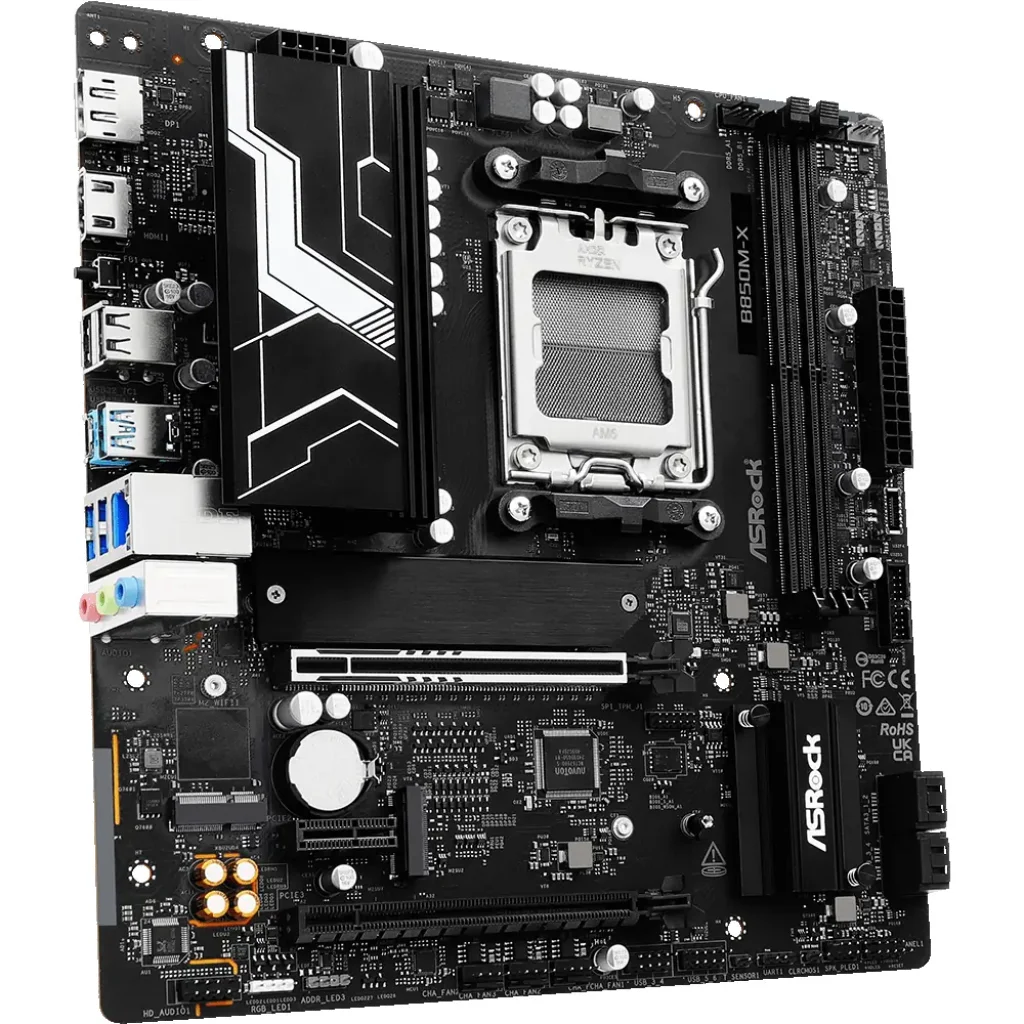 Материнськая плата ASROCK sAM5 AMD B850 HDMI/DP 3xM.2 2.5G bE LAN mATX B850M-X R2.0 UA