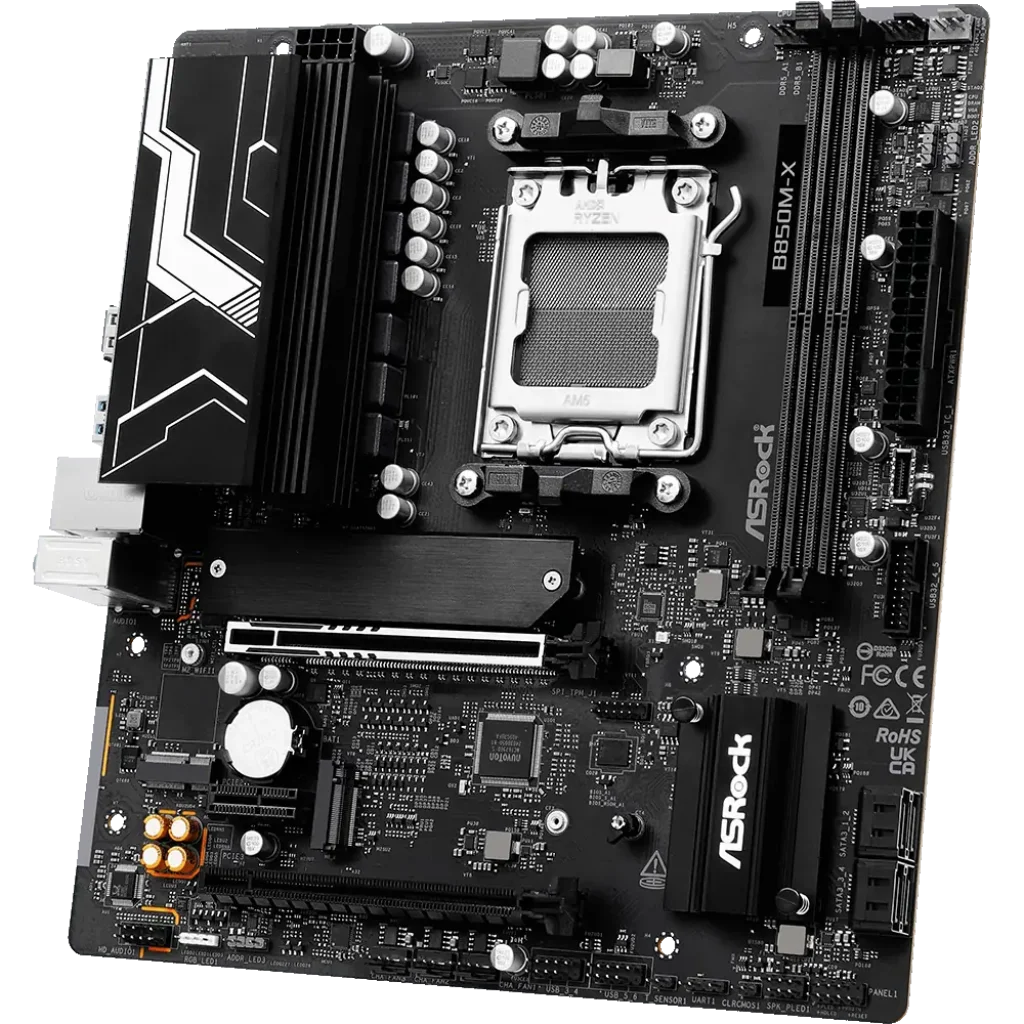 Материнськая плата ASROCK sAM5 AMD B850 HDMI/DP 3xM.2 2.5G bE LAN mATX B850M-X R2.0 UA