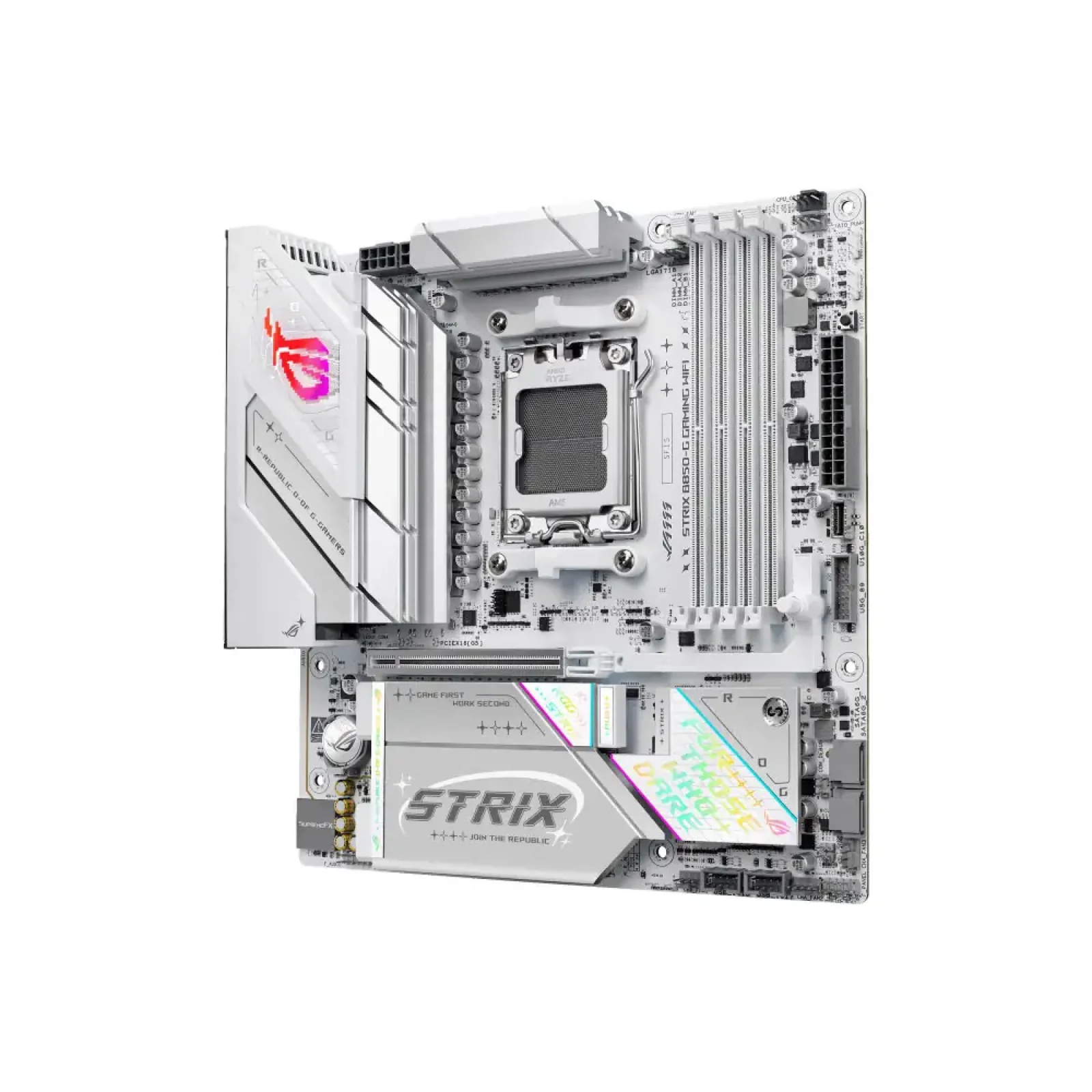 Материнская плата ASUS sAM5/4DDR5/HDMI/DP/1PCIe/4M.2/2S ATA/LAN2.5Gb ROG STRIX B850-G GAMING WIFI UA