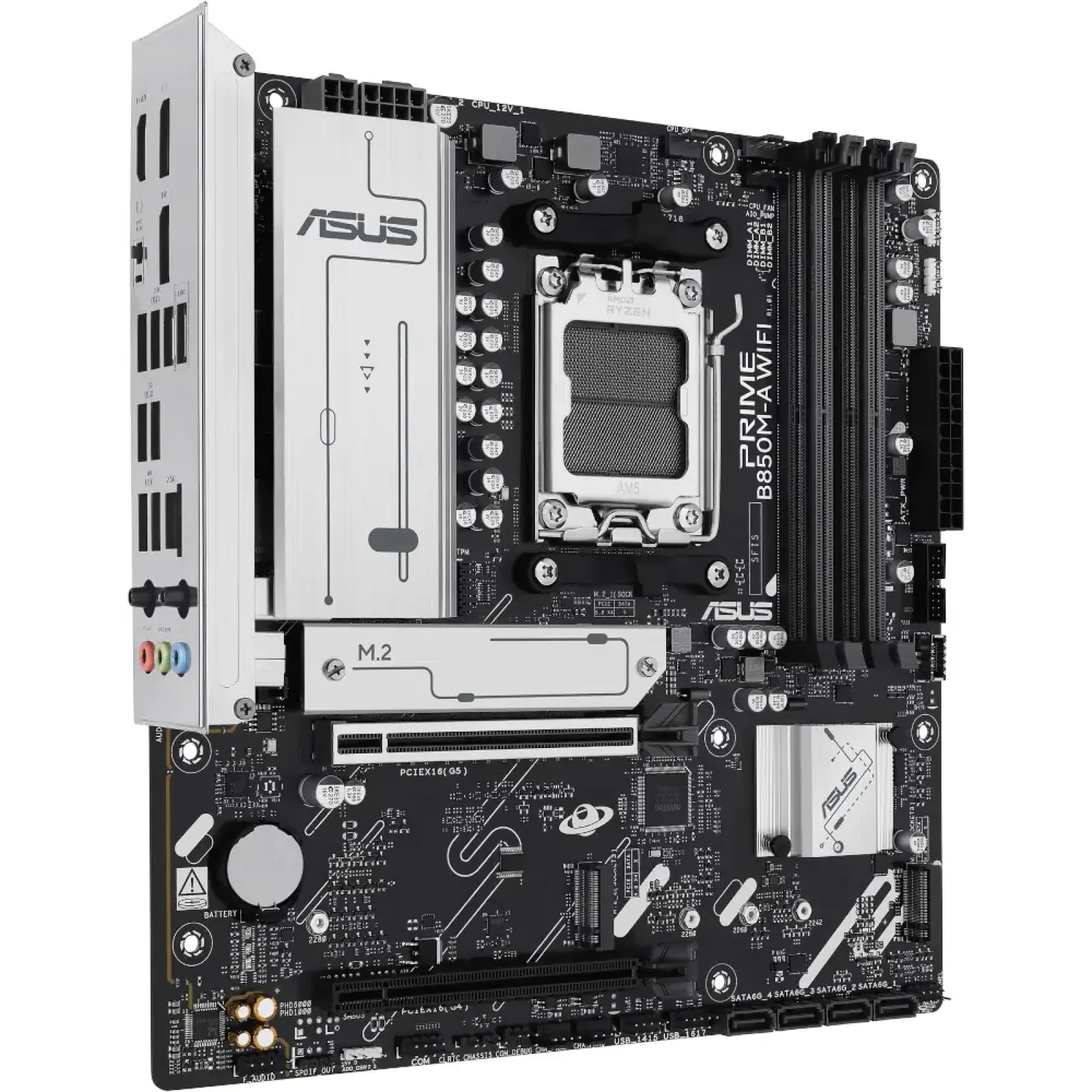 Материнская плата ASUS sAM5/4DDR5/HDMI/2DP/2PCIe/3M.2/4 SATA/LAN2.5Gb PRIME B850M-A WIFI UA