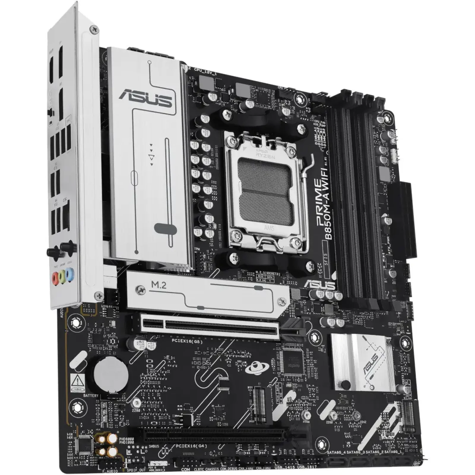 Материнская плата ASUS sAM5/4DDR5/HDMI/2DP/2PCIe/3M.2/4 SATA/LAN2.5Gb PRIME B850M-A WIFI UA