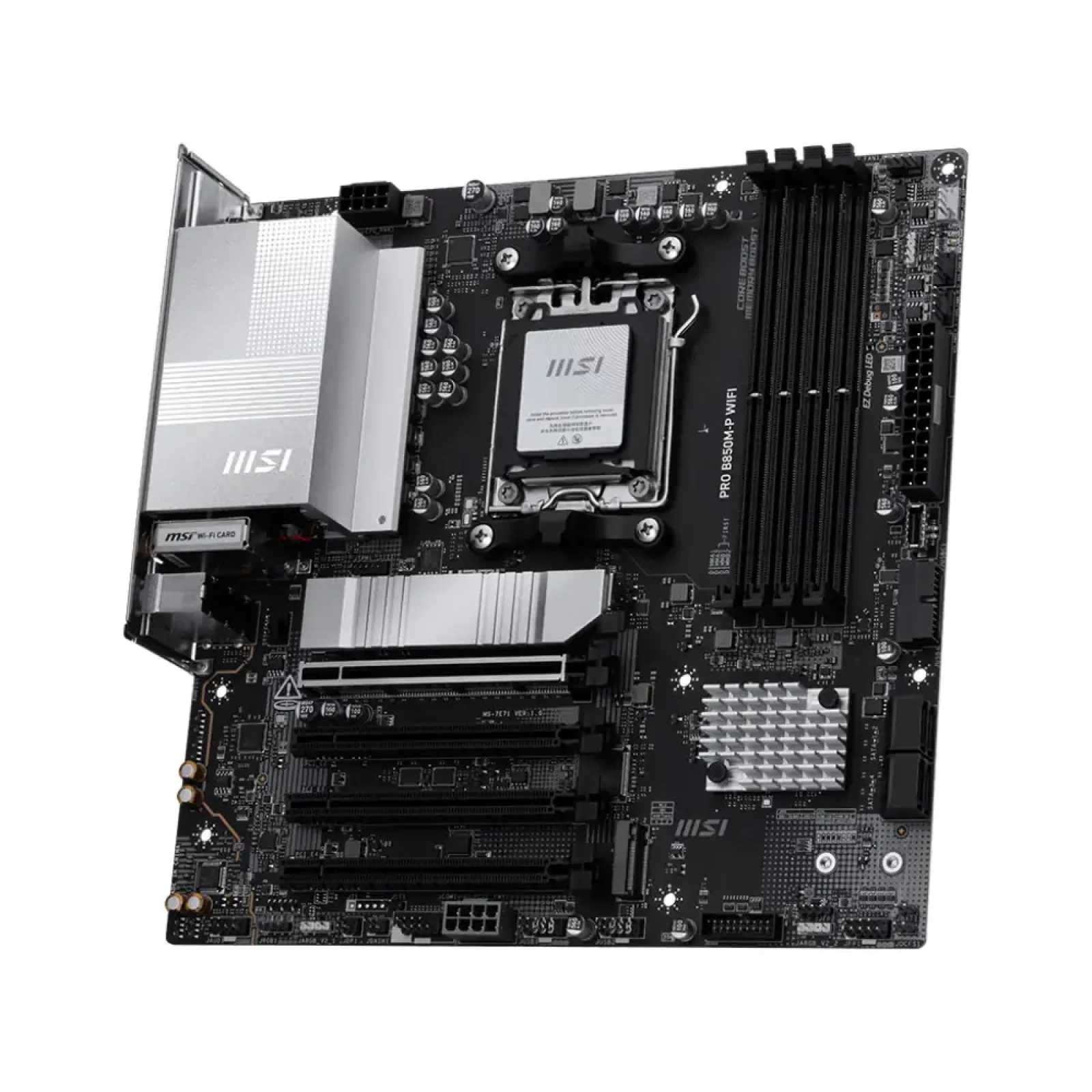 Материнская плата MSI sAM5/4DDR5/HDMI/DP/4PCIe/3M.2/4S ATA/LAN5Gb PRO B850M-P WIFI UA