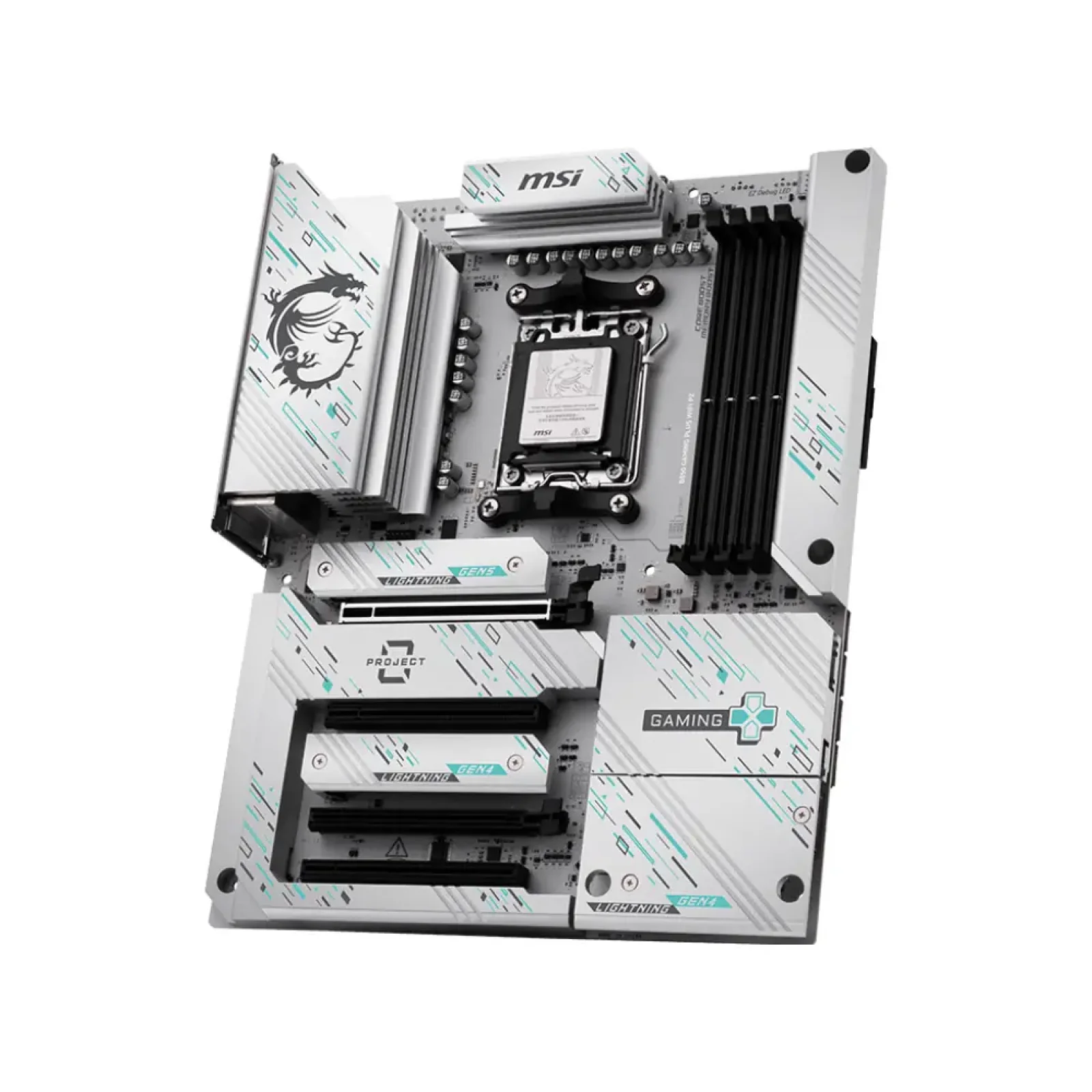 Материнская плата MSI sAM5/4DDR54/DP/4PCIe/M.2/4SATA/L AN5Gb B850 GAMING PLUS WIFI PZ UA