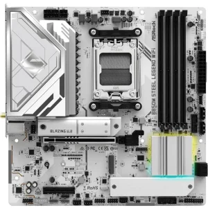 Материнская плата ASROCK sAM5 AMD B850 4xDDR5 HDMI/DP 3xM .2 2.5GbE LAN mATX B850M STEEL LEGEND WIFI UA