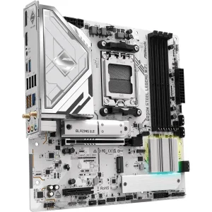 Материнская плата ASROCK sAM5 AMD B850 4xDDR5 HDMI/DP 3xM .2 2.5GbE LAN mATX B850M STEEL LEGEND WIFI UA