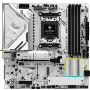 Материнская плата ASROCK sAM5 AMD B850 4xDDR5 HDMI/DP 3xM .2 2.5GbE LAN mATX B850M STEEL LEGEND WIFI UA