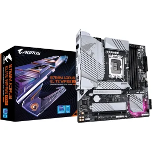 Материнская плата GIGABYTE s1700 Intel B760 HDMI/DP 4xDDR5 2xM.2 2.5GbE LAN mATX PCI Express x16 slot, suppor B760M AORUS ELITE WIFI6E GEN5 UA