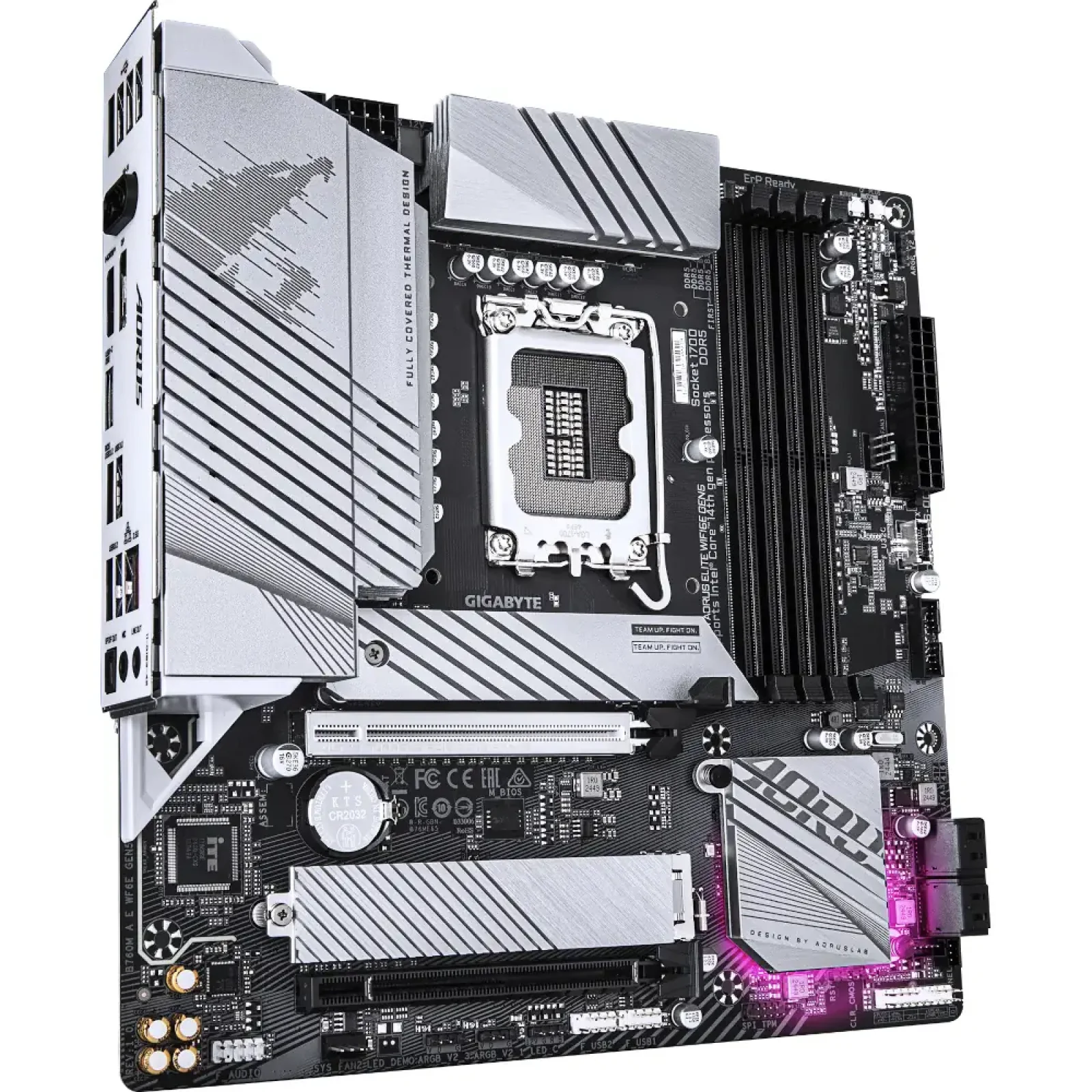 Материнская плата GIGABYTE s1700 Intel B760 HDMI/DP 4xDDR5 2xM.2 2.5GbE LAN mATX PCI Express x16 slot, suppor B760M AORUS ELITE WIFI6E GEN5 UA