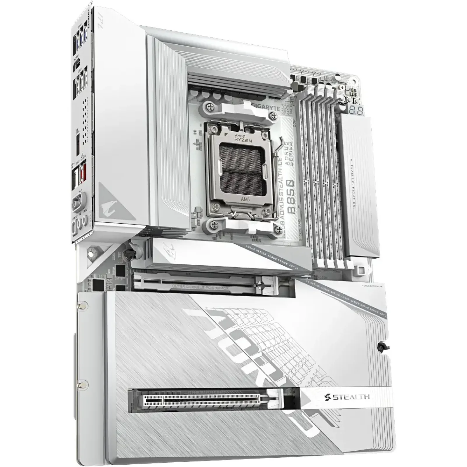 Материнська плата GIGABYTE sAM5 AMD B850 HDMI 4xM.2 5GbE LA N ATX B850 AORUS STEALTH ICE UA
