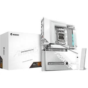 Материнская плата GIGABYTE sAM5 AMD X870 HDMI/2xUSB4 Type-C 4xM.2 5GbE LAN ATX X870 AORUS STEALTH ICE UA