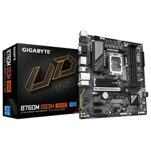 Материнская плата GIGABYTE s1700 Intel B760 HDMI/2хDP/VGA 2 xM.2 2.5GbE LAN mATX B760M DS3H GEN5 UA