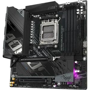 Материнская плата GIGABYTE sAM5 AMD X870 2xHDMI/2xUSB4 2xM. 2 2.5GbE LAN mATX X870M AORUS ELITE WIFI7 UA