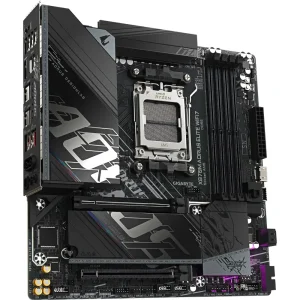 Материнская плата GIGABYTE sAM5 AMD X870 2xHDMI/2xUSB4 2xM. 2 2.5GbE LAN mATX X870M AORUS ELITE WIFI7 UA