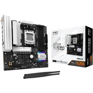 Материнская плата ASROCK sAM5 AMD A620A DP/HDMI 3xM.2 4xD DR5 2.5GbE LAN mATX A620AM PRO RS WIFI UA