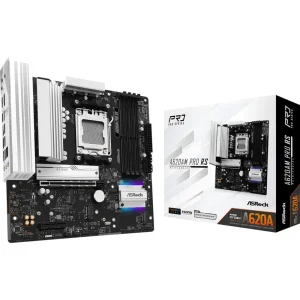 Материнська плата ASROCK sAM5 AMD A620A DP/HDMI 3xM.2 4xD DR5 2.5GbE LAN mATX A620AM PRO RS UA