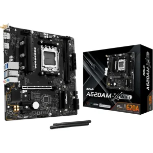 Материнская плата ASROCK sAM5 AMD A620A DP/HDMI 2xM.2 4xD DR5 2.5GbE LAN mATX A620AM-X WIFI UA