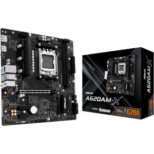 Материнская плата ASROCK sAM5 AMD A620A DP/HDMI 2xM.2 4xD DR5 2.5GbE LAN mATX A620AM-X UA