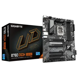 Материнская плата GIGABYTE s1700 Intel B760 HDMI/DP 4xDDR5 2xM.2 GbE LAN ATX B760 DS3H GEN5 UA