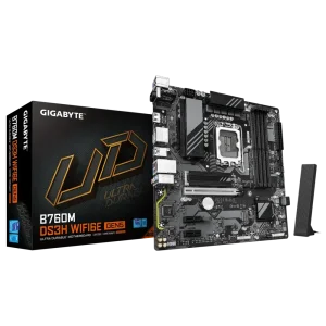 Материнская плата GIGABYTE s1700 Intel B760 HDMI/2xDP 4xDDR 5 2xM.2 2.5GbE LAN mATX B760M DS3H WIFI6E GEN5 UA
