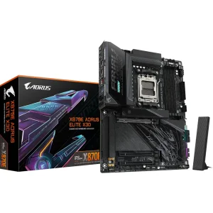 Материнська плата GIGABYTE sAM5 AMD X870E 2xHDMI/2xUSB4 Typ e-C 4xM.2 5GbE LAN ATX X870E AORUS ELITE X3D UA