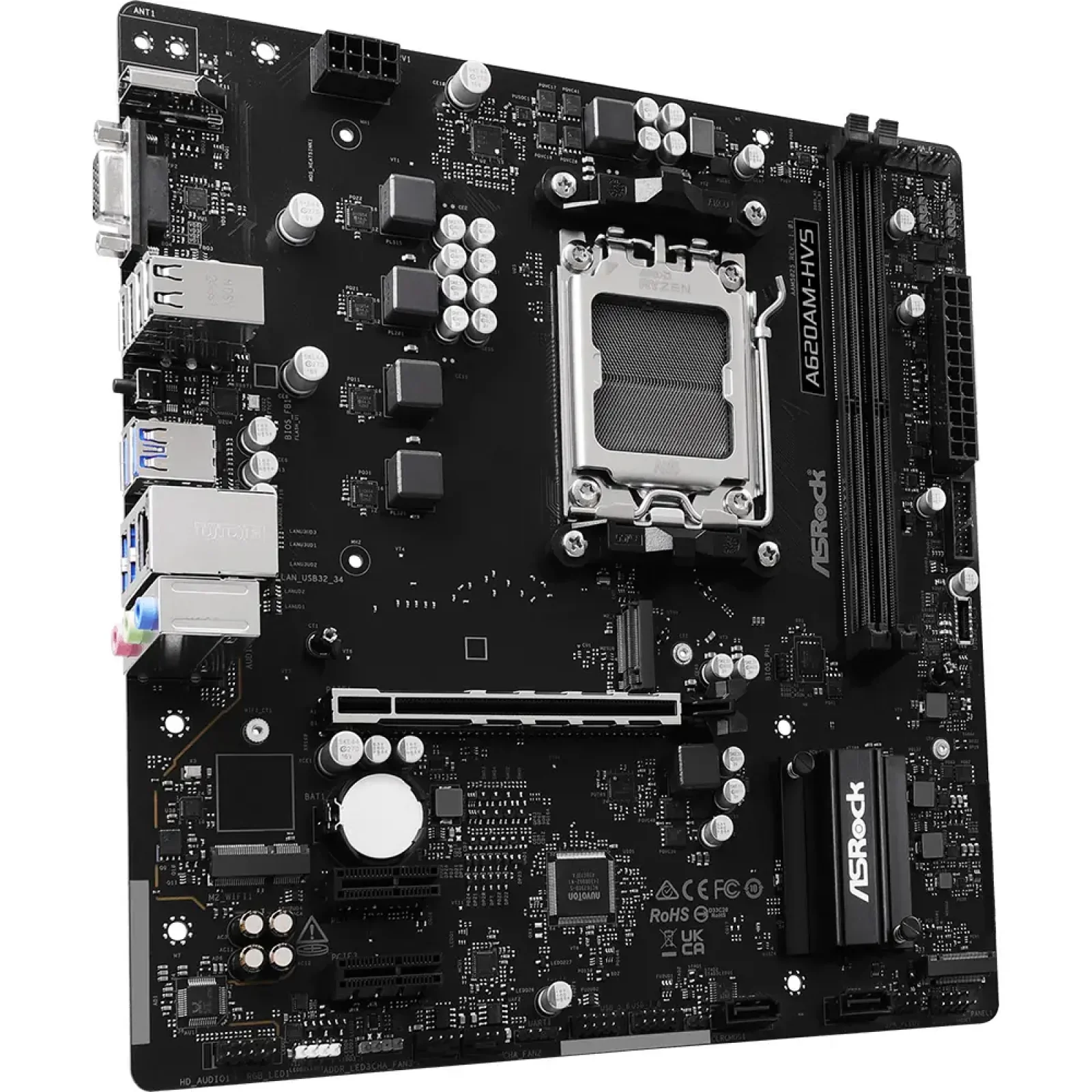 Материнська плата ASROCK sAM5 AMD A620A HDMI/VGA 2xM.2 2x DDR5 GbE LAN mATX A620AM-HVS UA