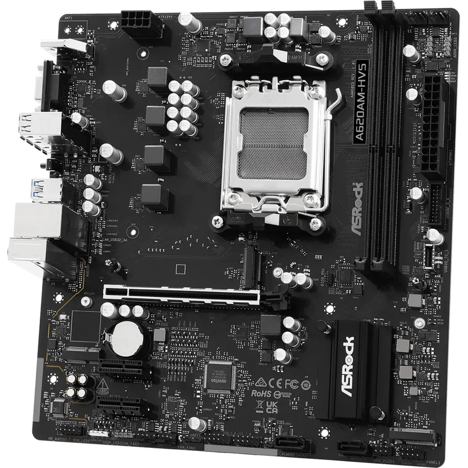Материнська плата ASROCK sAM5 AMD A620A HDMI/VGA 2xM.2 2x DDR5 GbE LAN mATX A620AM-HVS UA
