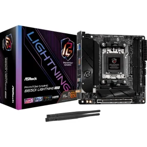 Материнська плата ASROCK sAM5 AMD B650 HDMI 2xM.2 2xDDR5 2.5GbE LAN mini-ITX B650I LIGHTNING WIFI UA