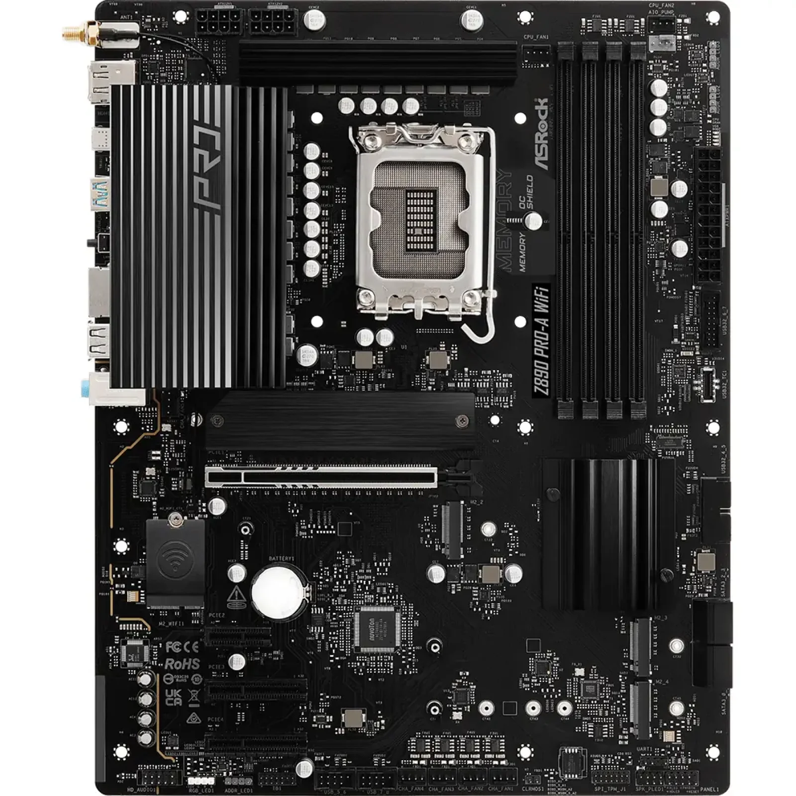 Материнская плата ASROCK s1851 Intel Z890 HDMI/DP/TB4(USB 4-C) 4xM.2 2.5GbE LAN ATX Z890 PRO-A WIFI UA