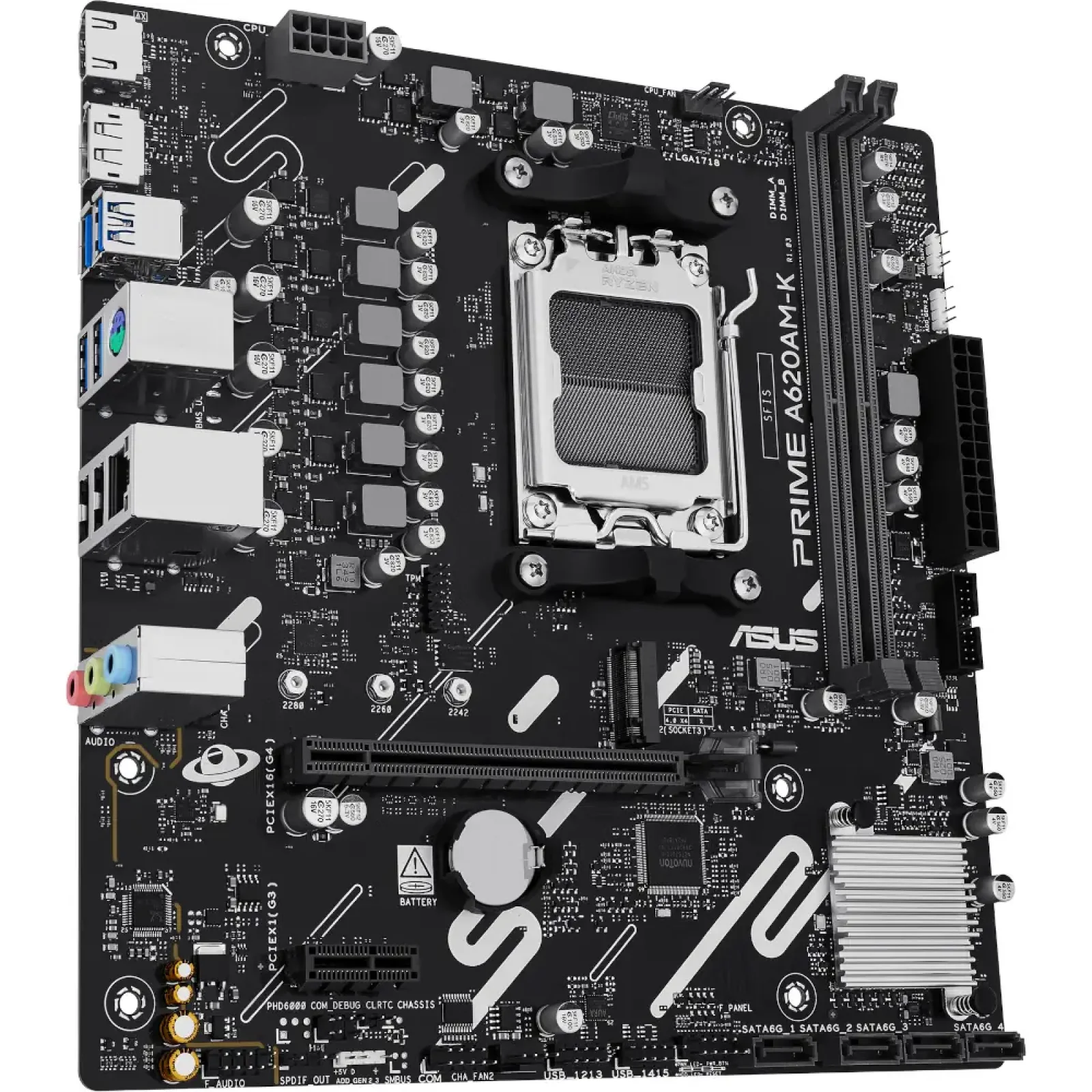 Материнська плата ASUS sAM5/2DDR5/HDMI/DP/2PCIe/1M.2/4S ATA PRIME A620AM-K UA