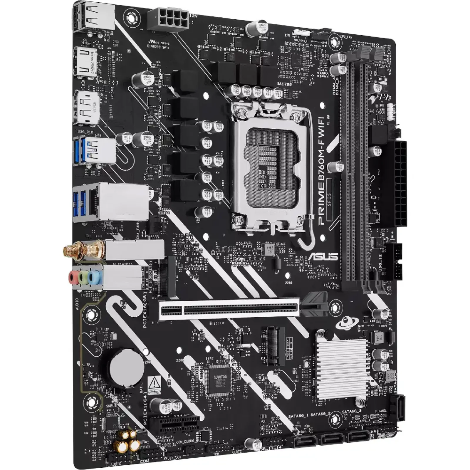 Материнская плата ASUS s1700/2DDR5/HDMI/DP/2PCIe/4SATA/ 2M.2 PRIME B760M-F WIFI UA