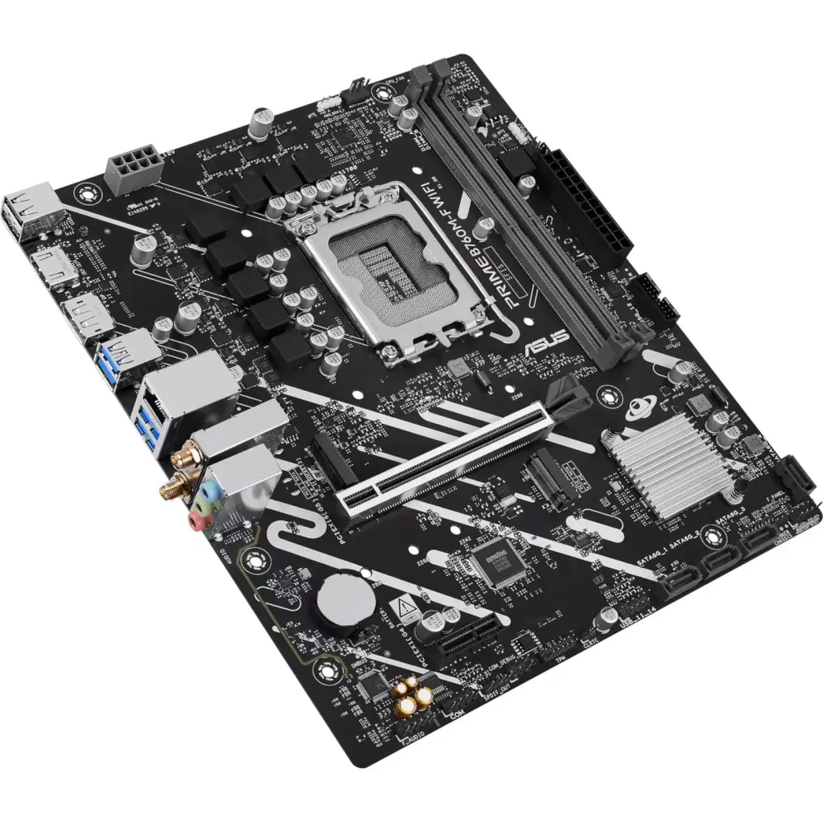 Материнская плата ASUS s1700/2DDR5/HDMI/DP/2PCIe/4SATA/ 2M.2 PRIME B760M-F WIFI UA