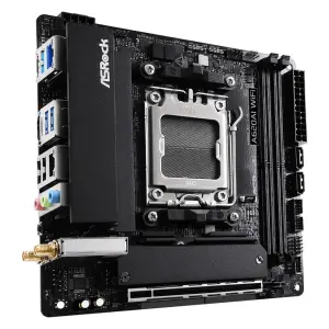 Материнская плата ASROCK sAM5 AMD A620A HDMI 2xM.2 2.5GbE LAN mini-ITX A620AI WIFI UA
