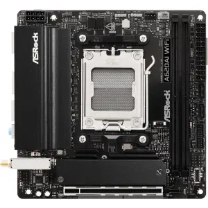 Материнская плата ASROCK sAM5 AMD A620A HDMI 2xM.2 2.5GbE LAN mini-ITX A620AI WIFI UA