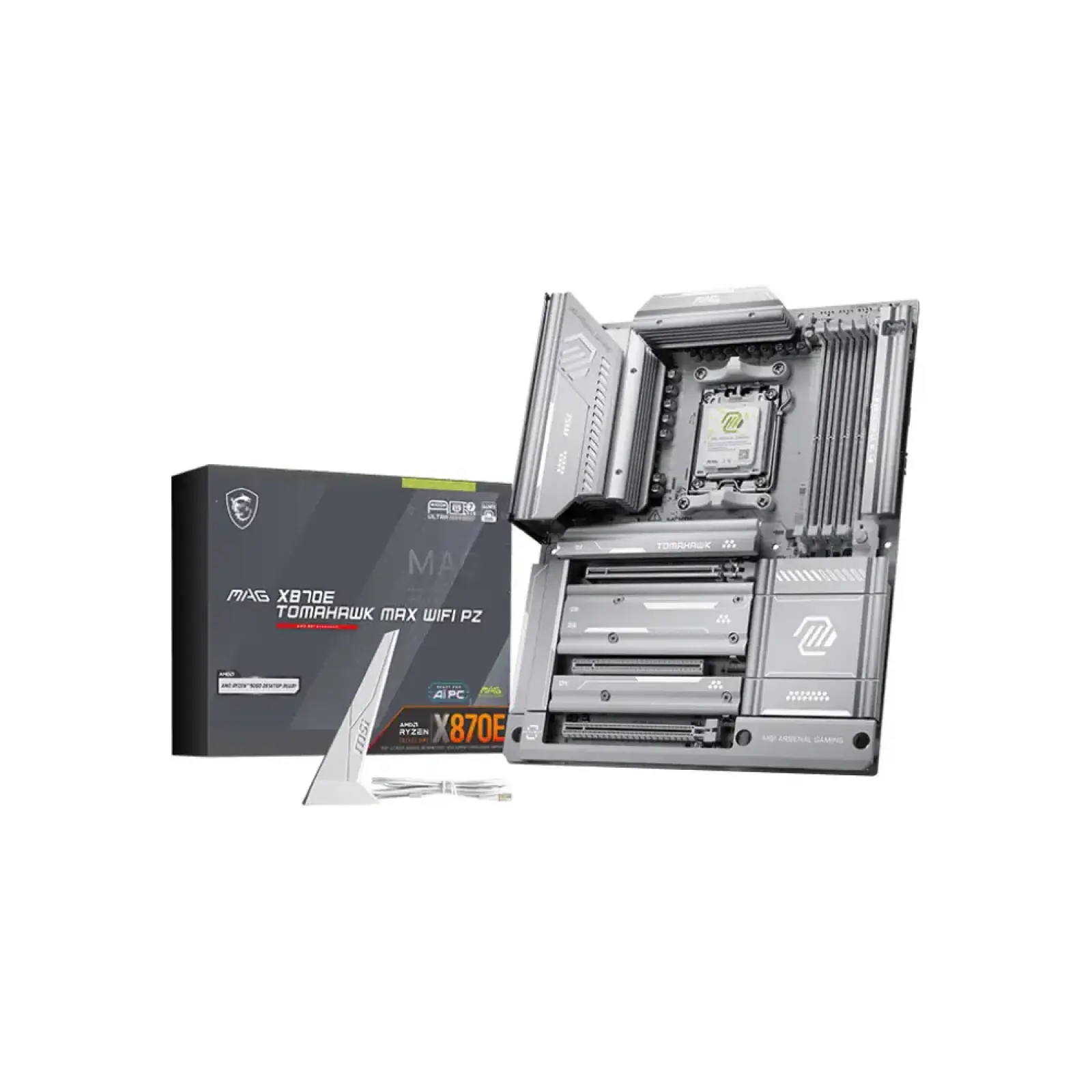 Материнська плата MSI sAM5/4DDR5/HDMI/2USB4/4PCIe/4M.2 /4SATA/LAN5Gb MAG X870E TOMAHAWK MAX WIFI PZ UA