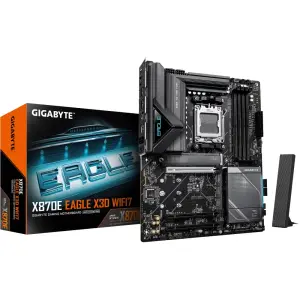 Материнская плата GIGABYTE sAM5 AMD X870E 1xHDMI/2xUSB4 Typ e-C 4xM.2 5GbE LAN ATX X870E EAGLE X3D WIFI7 UA