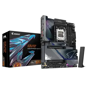 Материнская плата GIGABYTE sAM5 AMD X870E 2xHDMI/2xUSB4 Typ e-C 5xM.2 (10&5)GbE LAN ATX X870E AORUS MASTER X3D UA