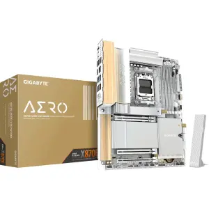 Материнская плата GIGABYTE sAM5 AMD X870E 2xHDMI/2xUSB4 Typ e-C 4xM.2 2x5GbE LAN ATX X870E AERO X3D WOOD UA