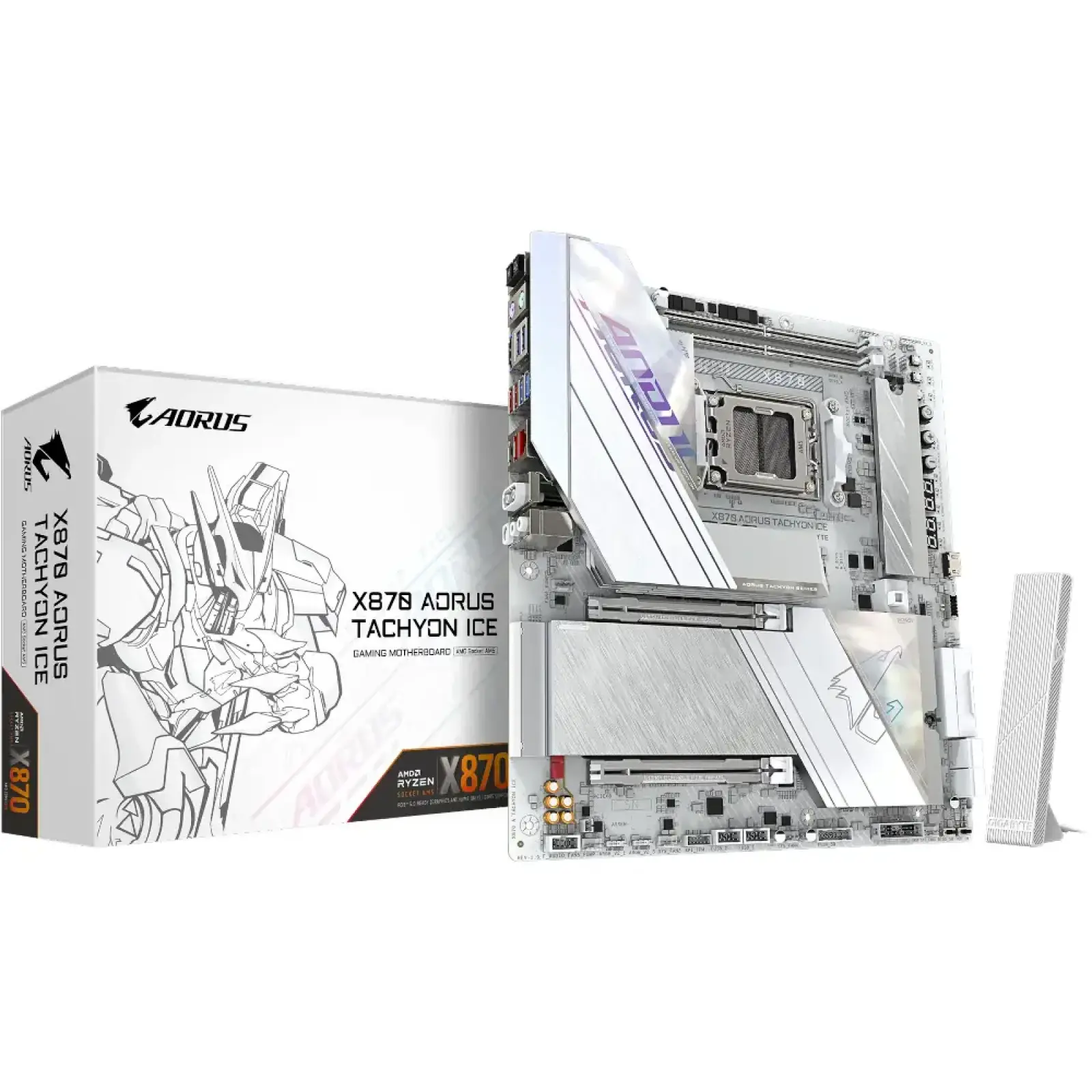 Материнская плата GIGABYTE sAM5 AMD X870 2xHDMI/USB4 Type-C 3xM.2 2x5GbE LAN E-ATX X870 AORUS TACHYON ICE UA