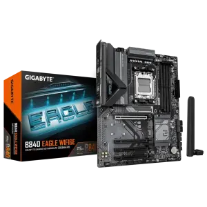 Материнская плата GIGABYTE sAM5 AMD B840 DP/HDMI 3xM.2 2.5G bE LAN ATX B840 EAGLE WIFI6E UA