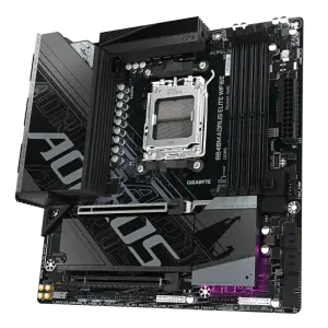 Материнская плата GIGABYTE sAM5 AMD B840 DP/HDMI 4xDDR5 2xM .2 2.5GbE LAN mATX B840M AORUS ELITE WIFI6E UA