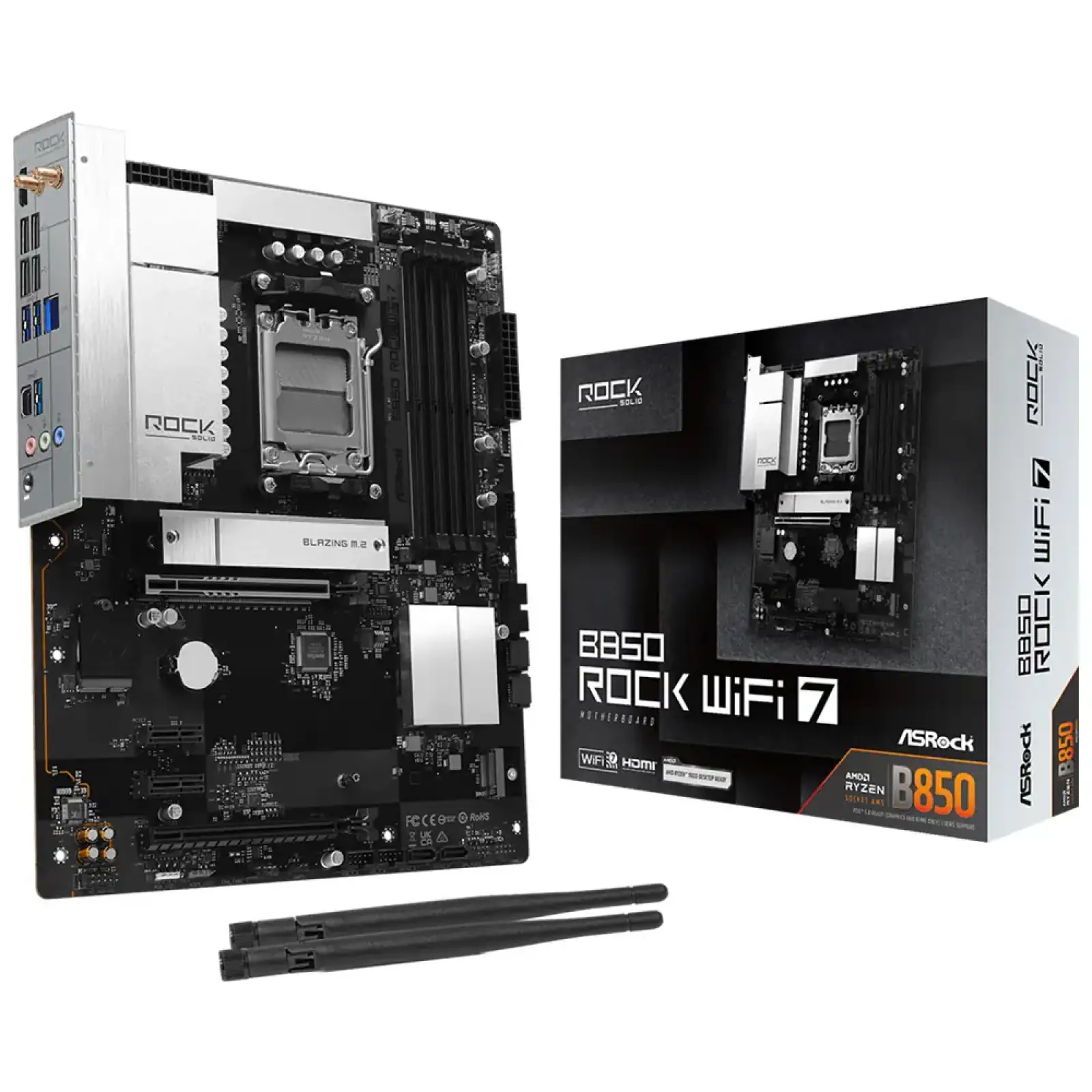 Материнская плата ASRock B850 Rock WIFI 7 s-AM5 B850 UA